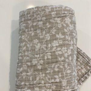 Gray floral swaddle